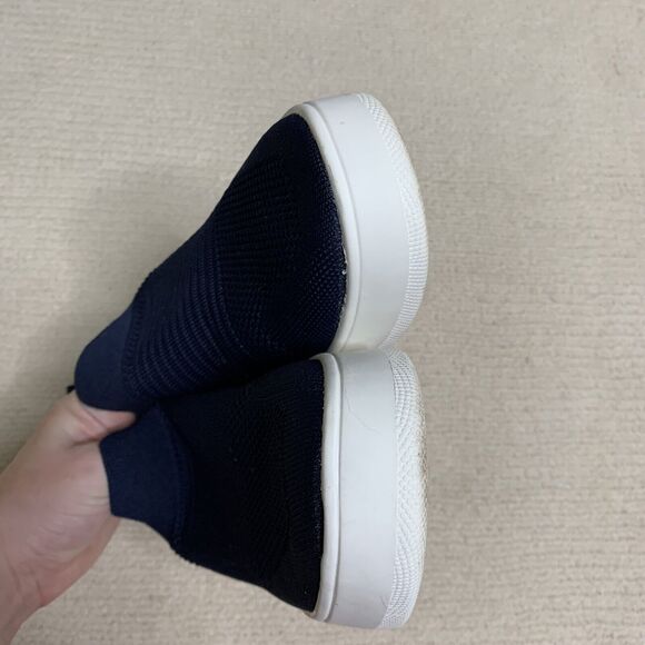 Steve Madden BEALE Sz 10 Navy Knit Fabric Slip On Low Top Shoes Womens Comfort - Picture 6 of 11